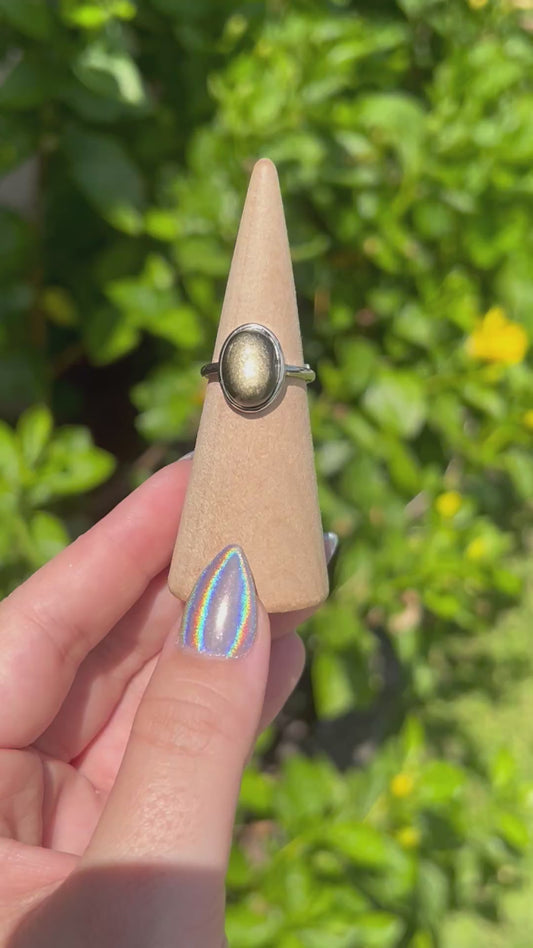 Golden Obsidain Ring