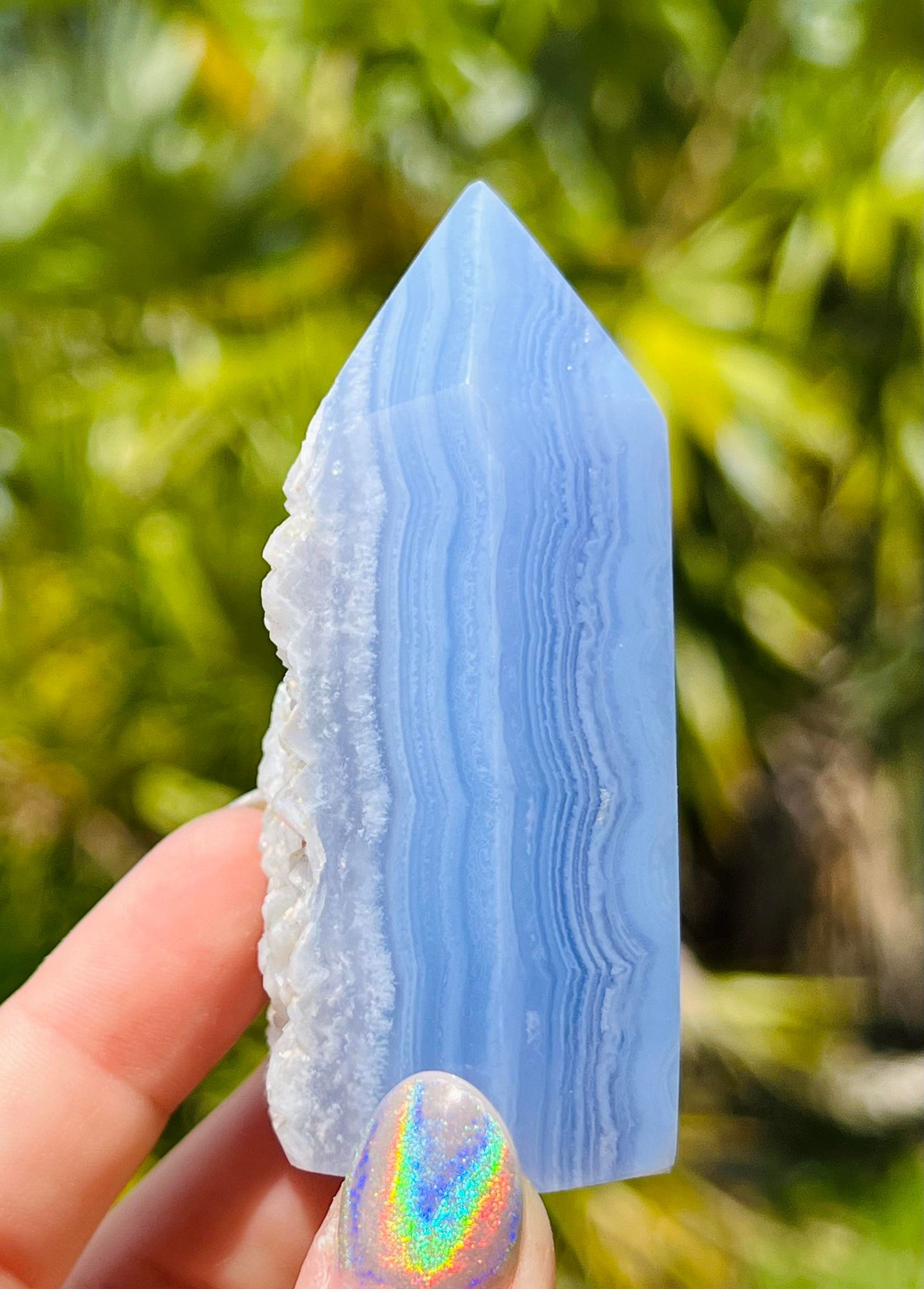 Blue Lace Agate Tower