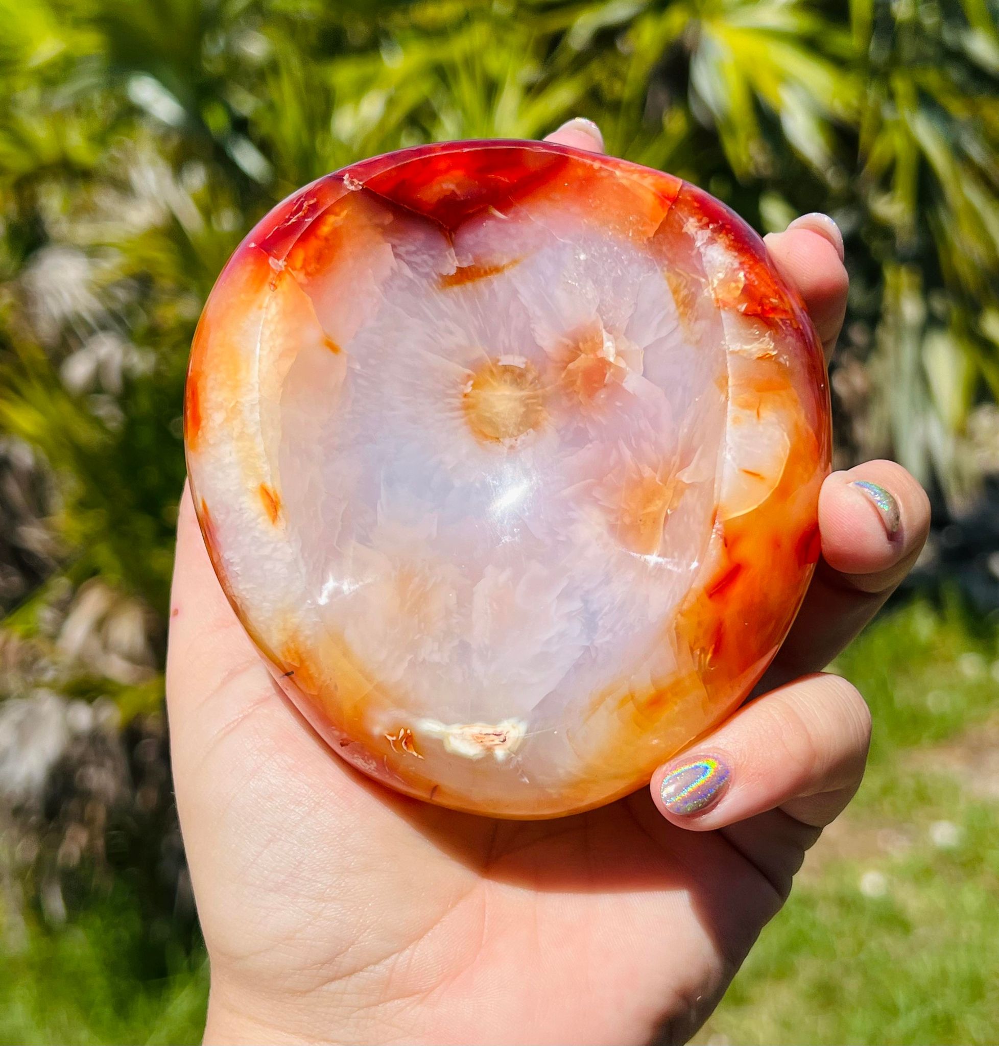 Banded Carnelian Agate Crystal Bowl