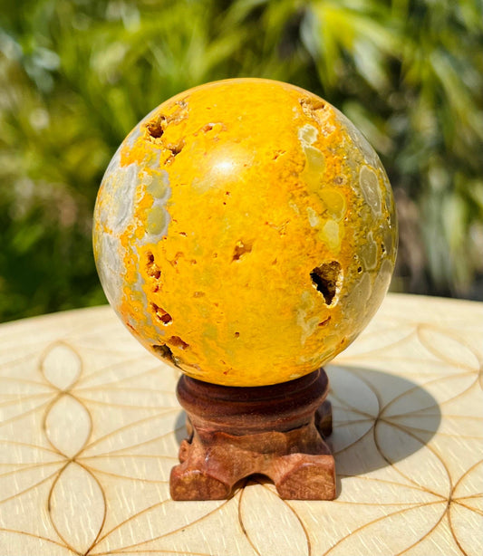Bumble Bee Jasper Sphere (large)