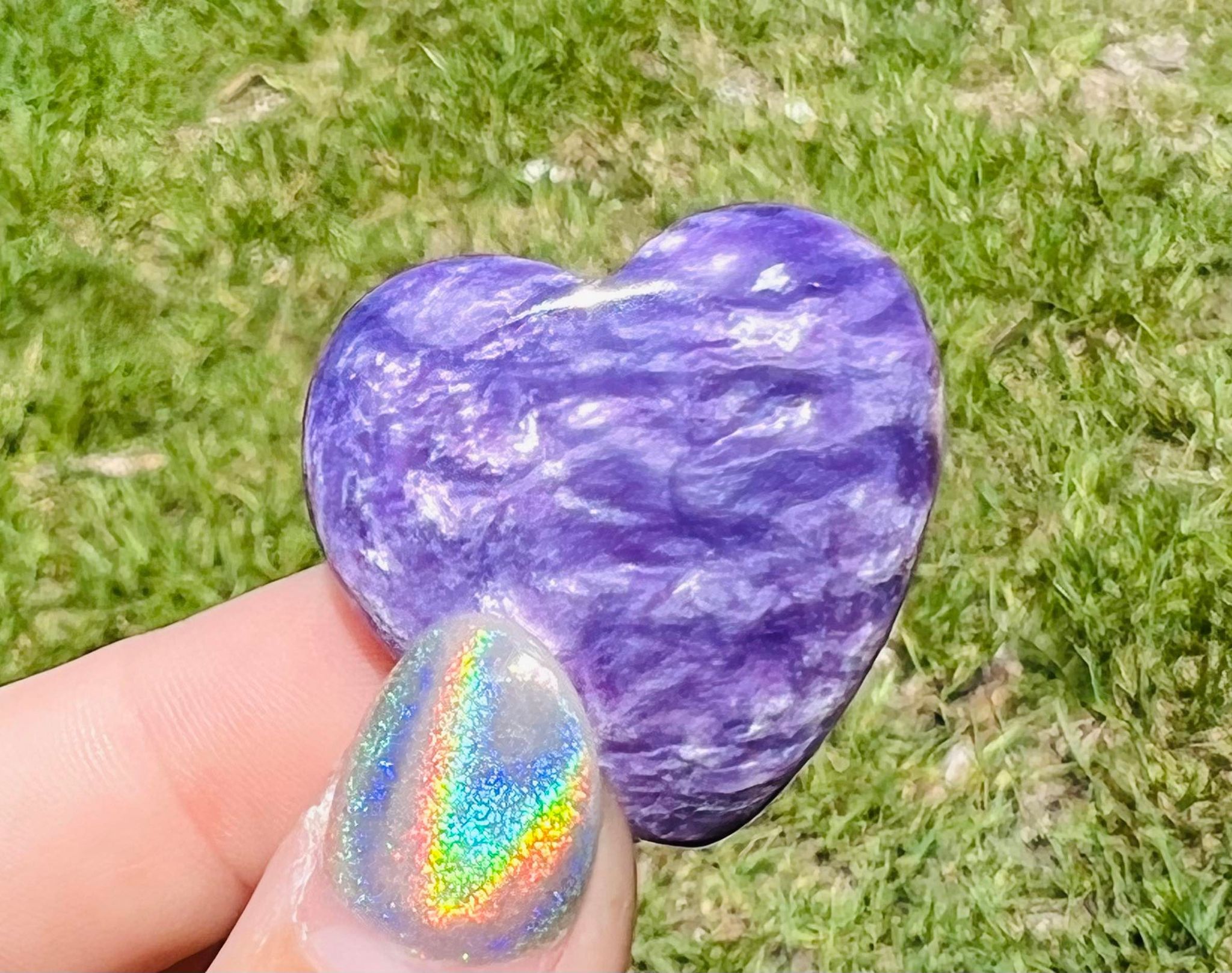 Charoite Heart