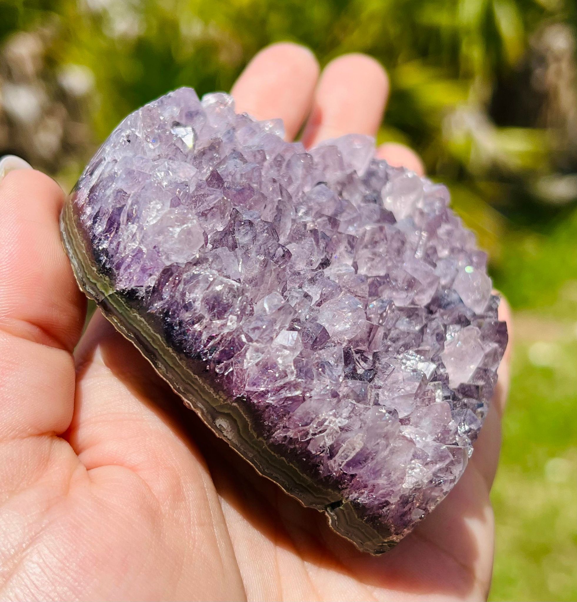 Raw Amethyst Heart  (large)