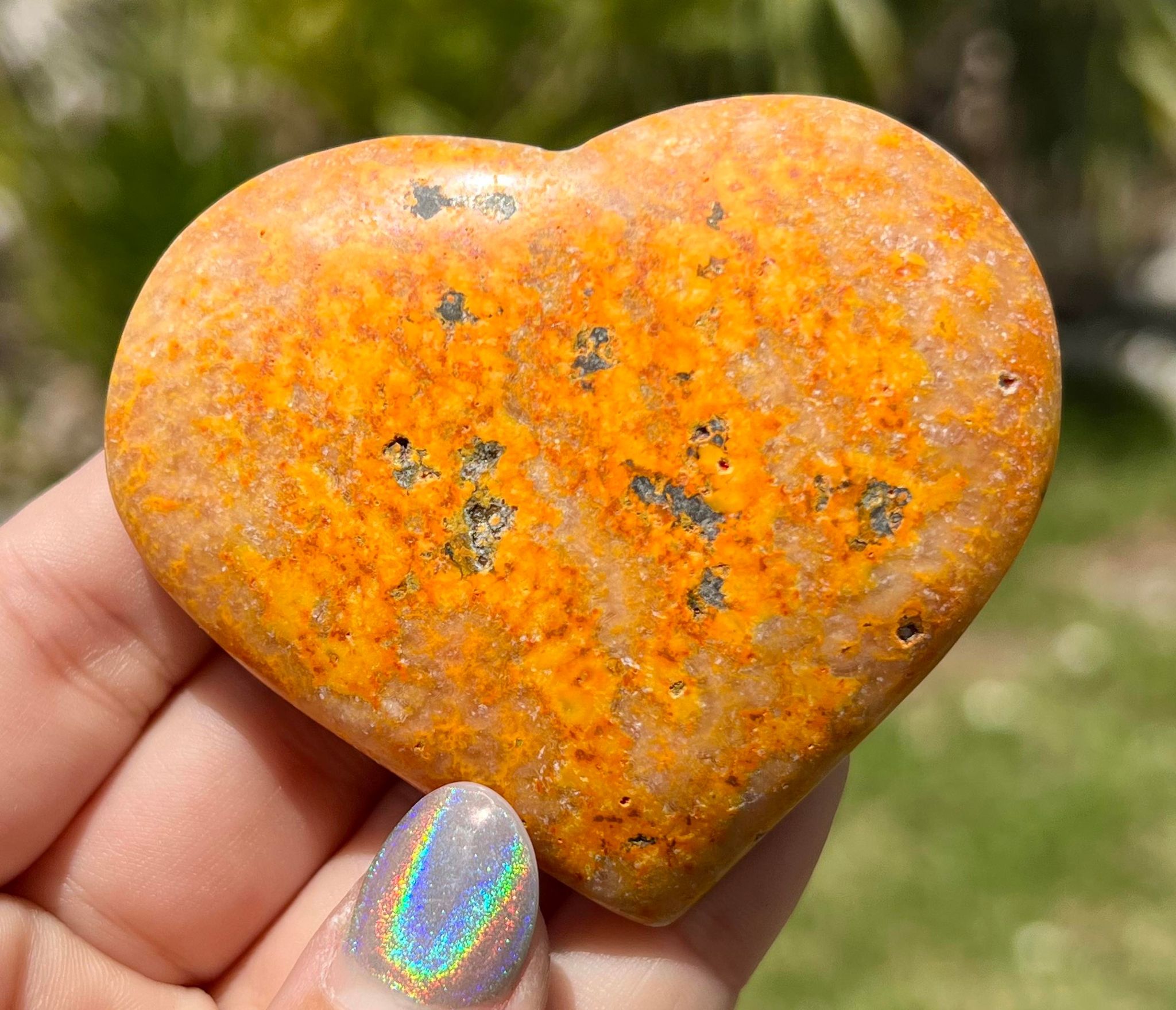 Bumble Bee Jasper Heart