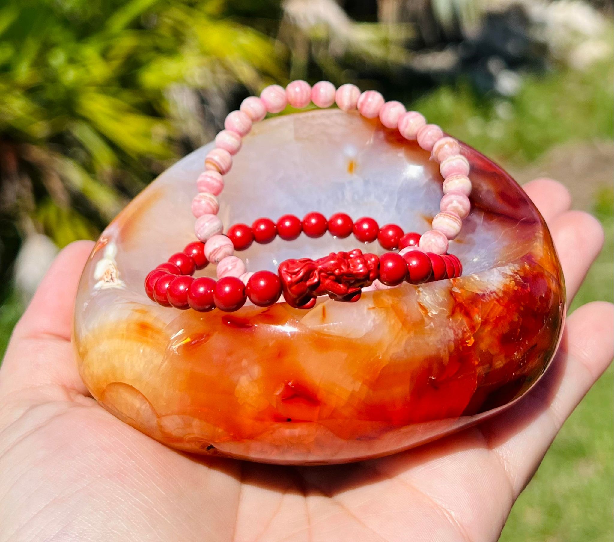 Banded Carnelian Agate Crystal Bowl