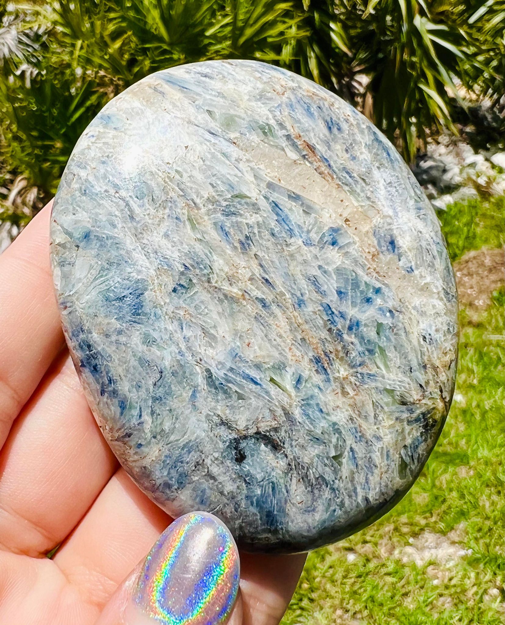 Blue Kyanite Palm Stone (large)