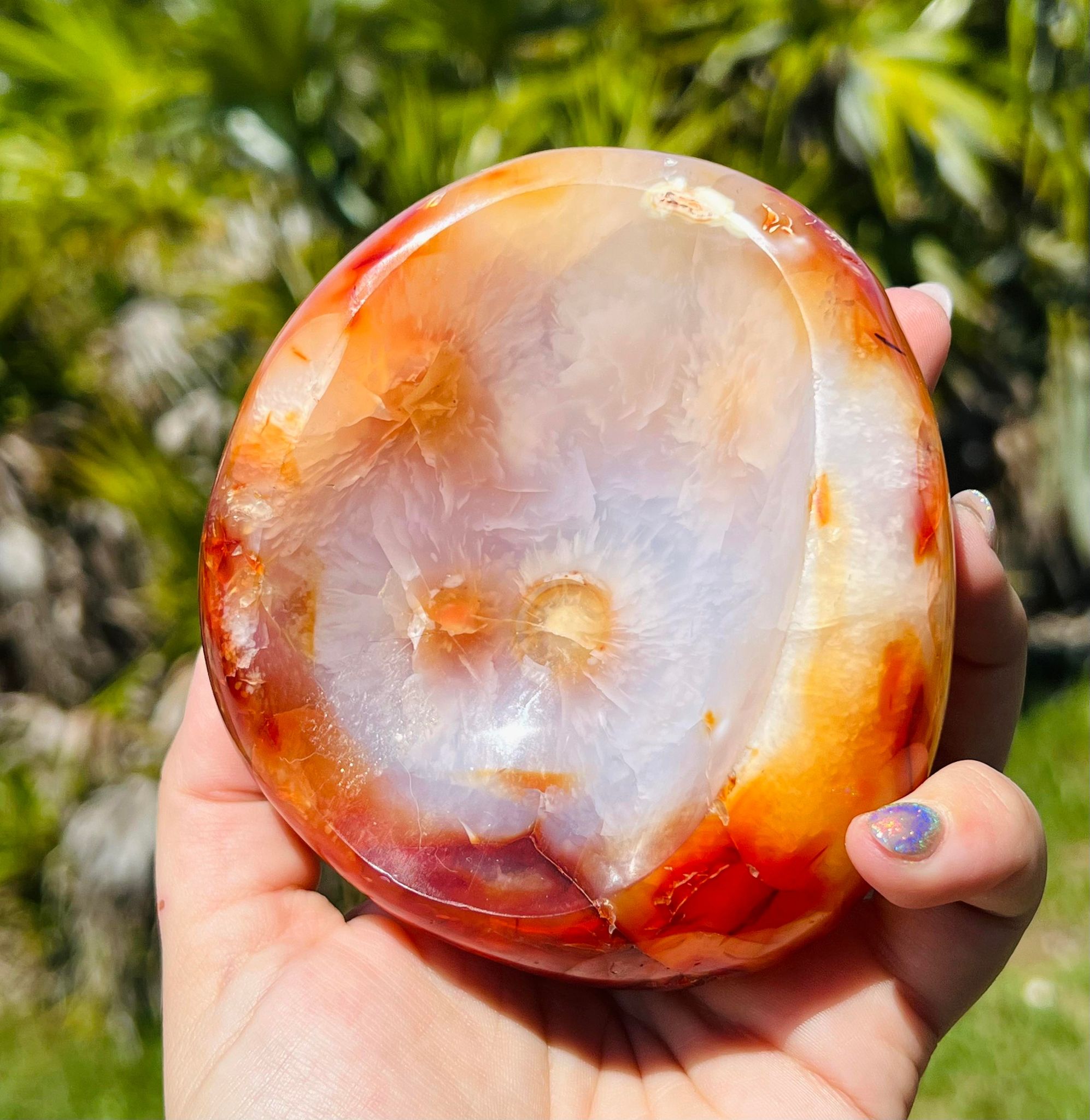 Banded Carnelian Agate Crystal Bowl