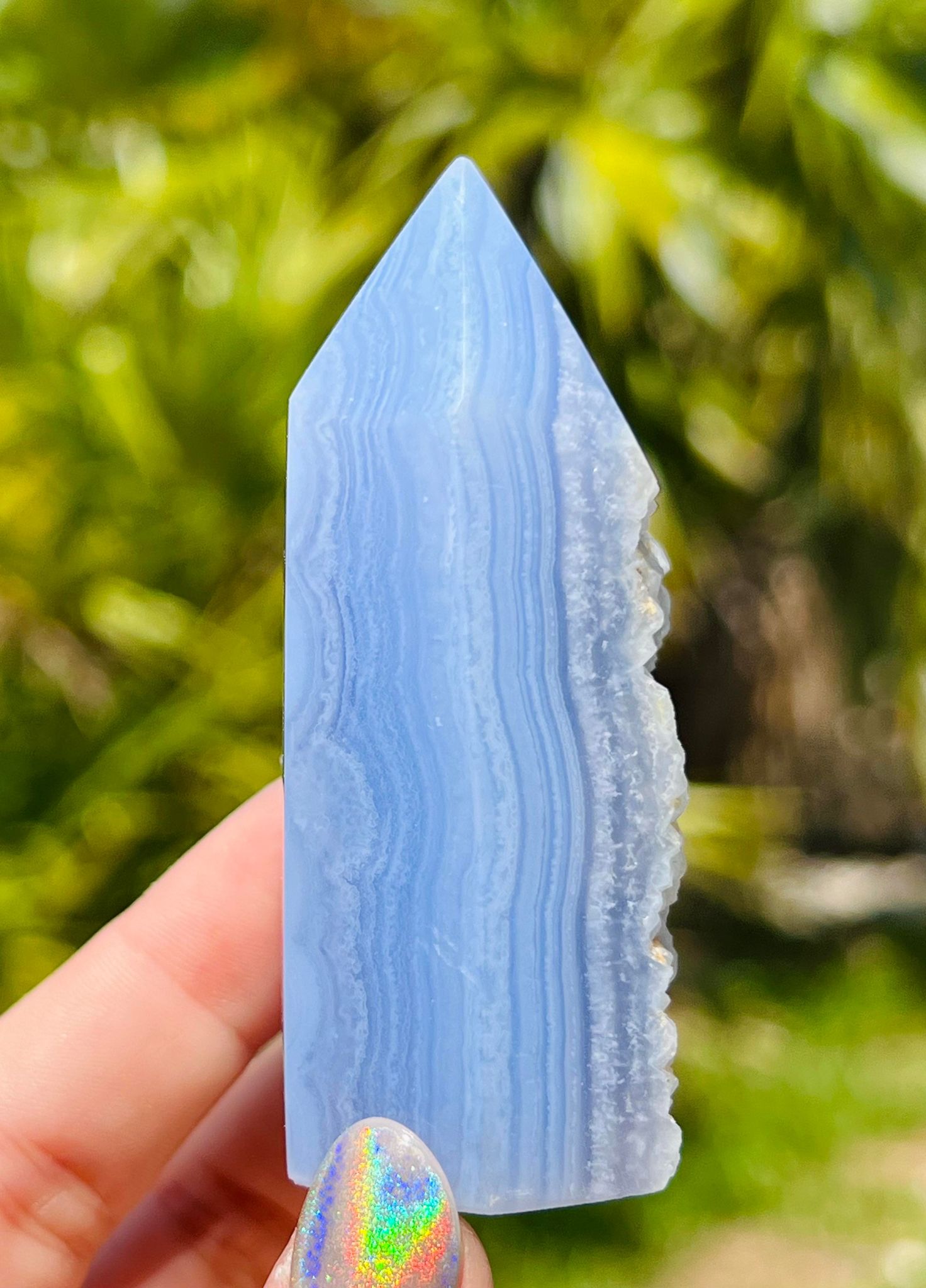 Blue Lace Agate Tower