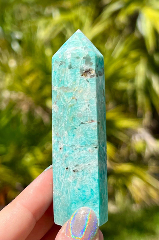 Amazonite & Smokey Quartz Tower
