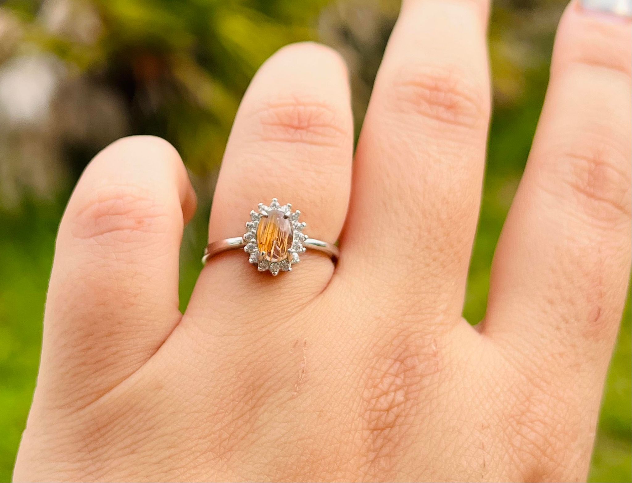 Rutilated Quartz Adjustable Ring