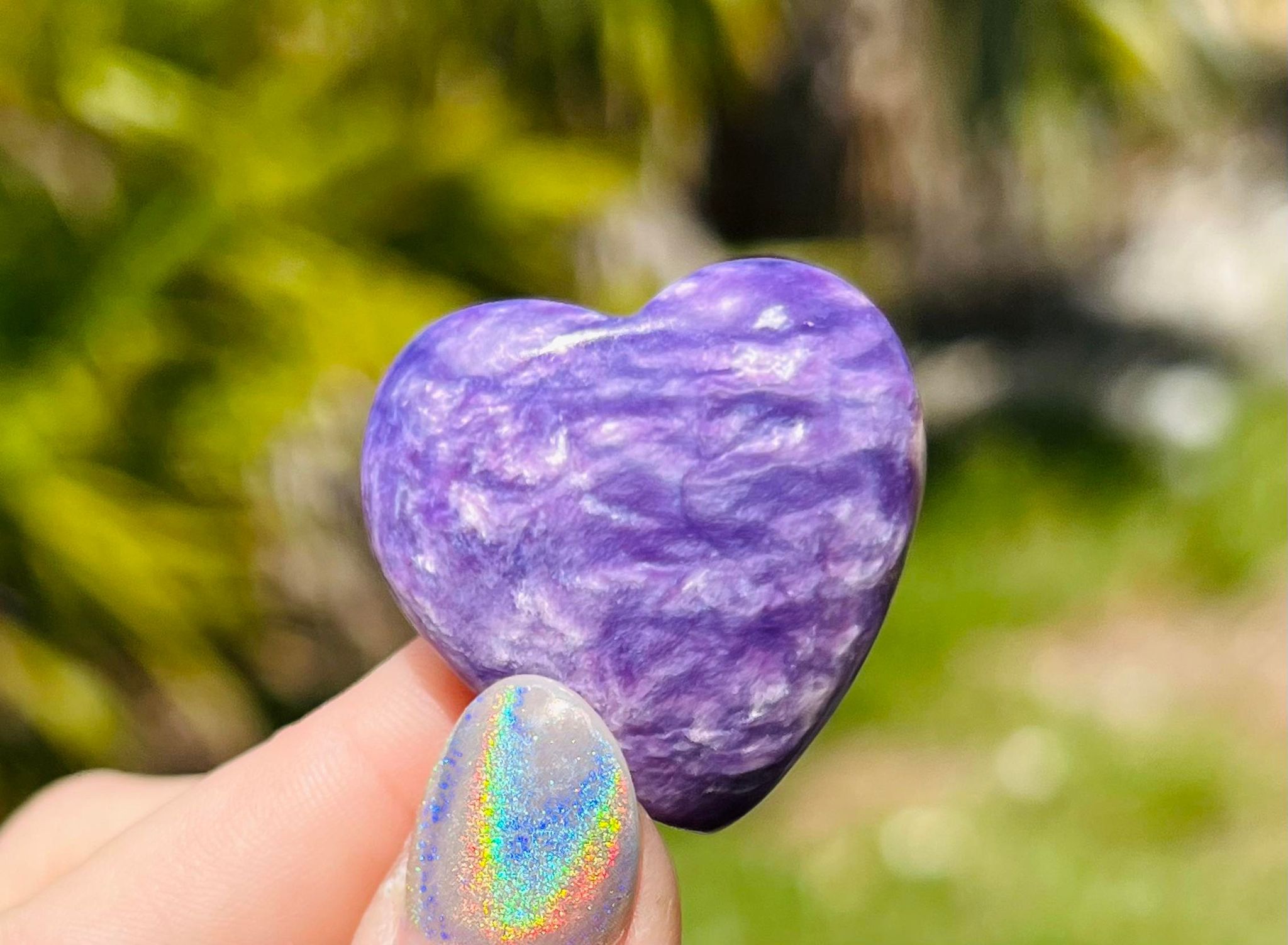 Charoite Heart