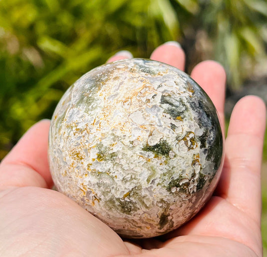 Druzy Ocean Jasper Sphere