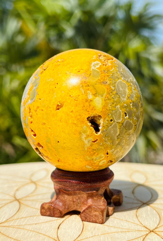 Bumble Bee Jasper Sphere (large)