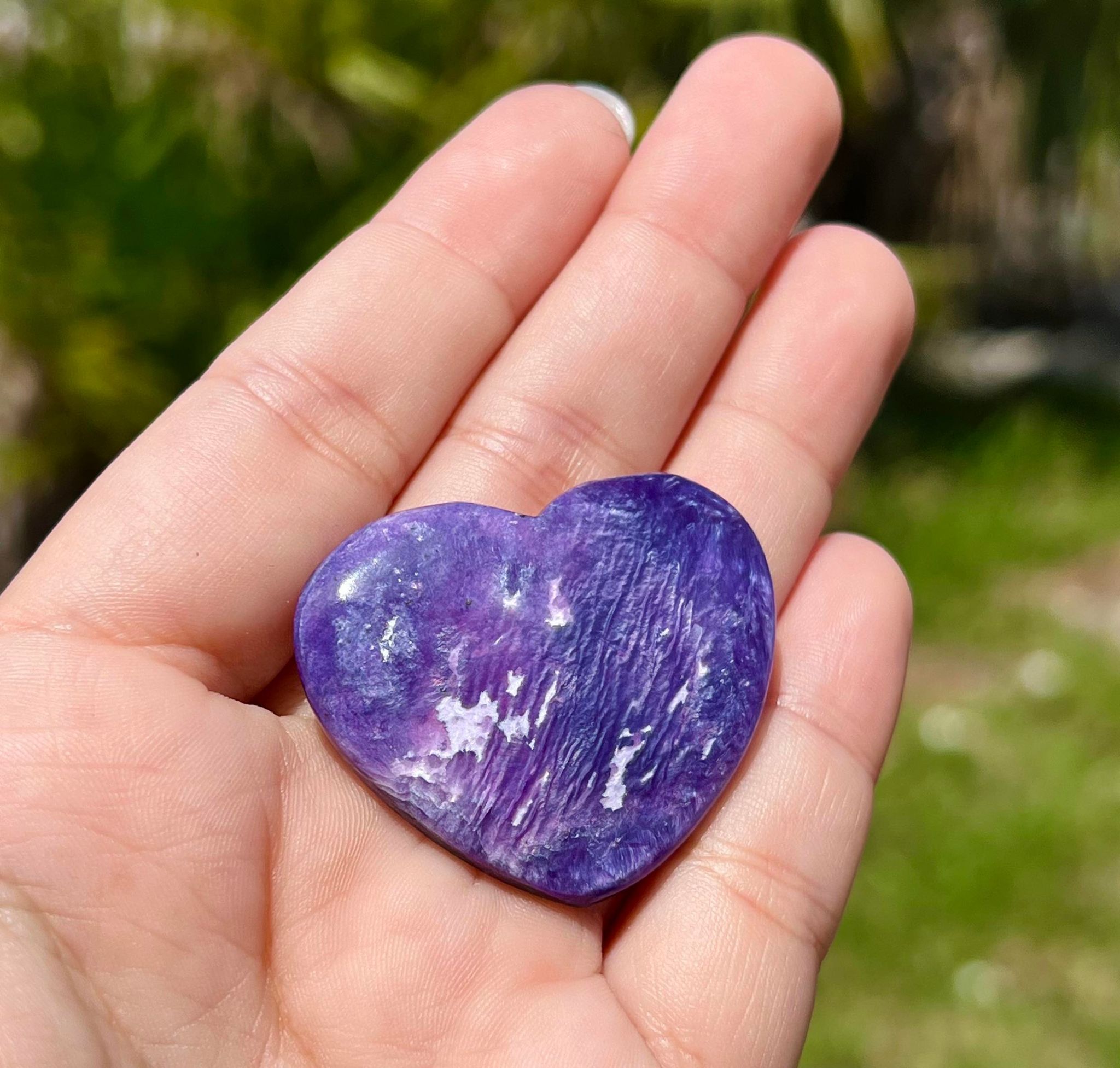 Charoite Heart