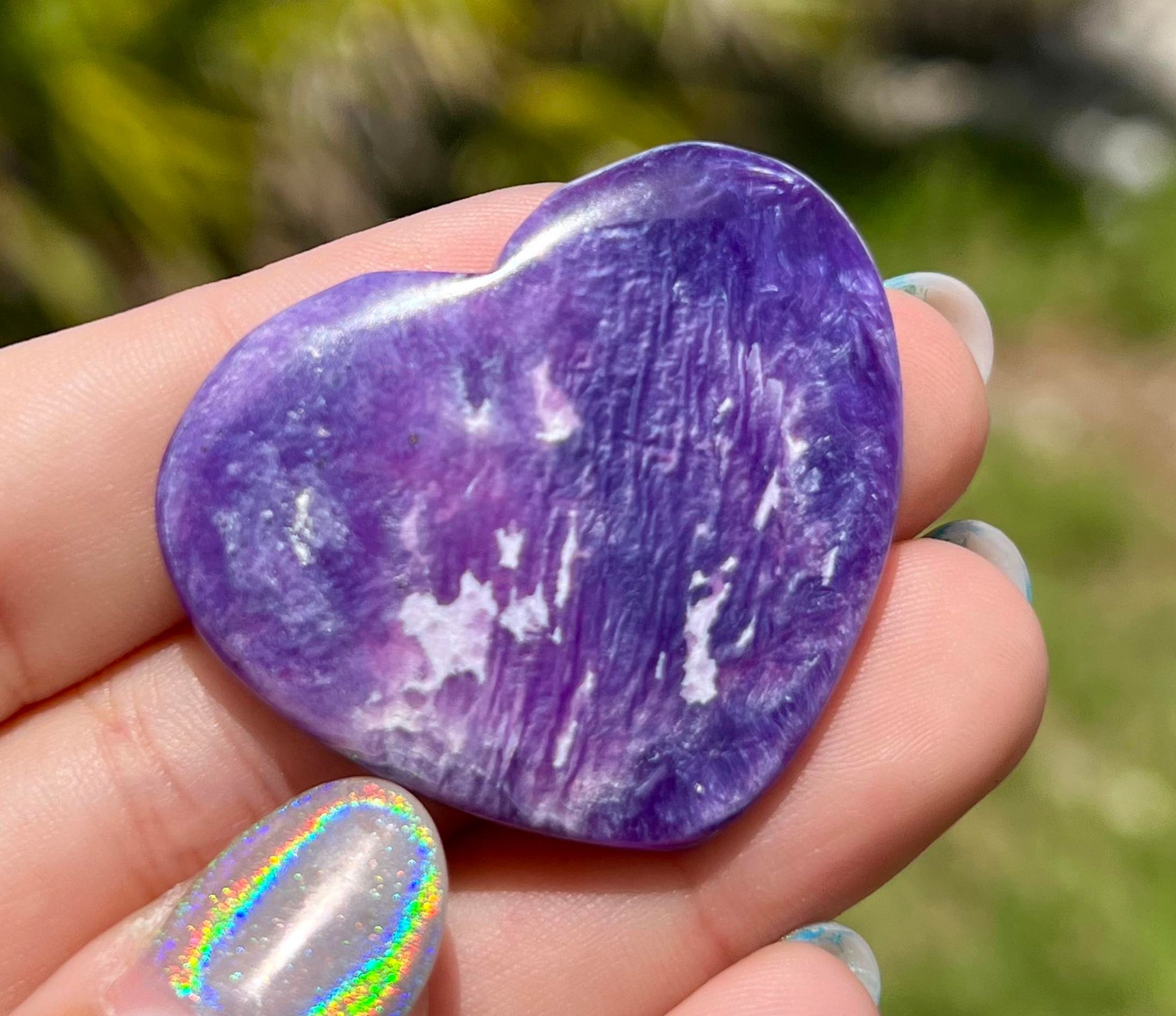 Charoite Heart