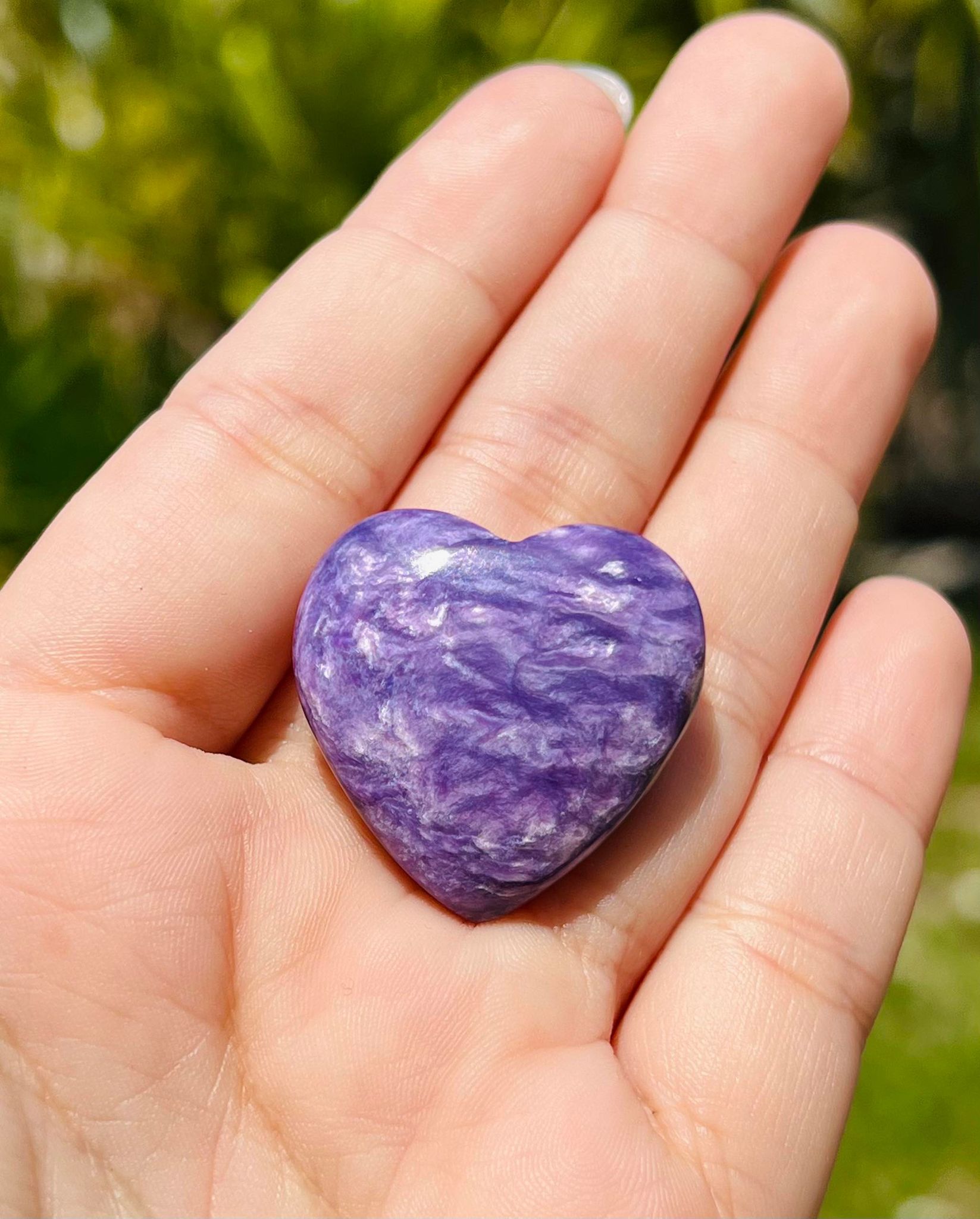 Charoite Heart