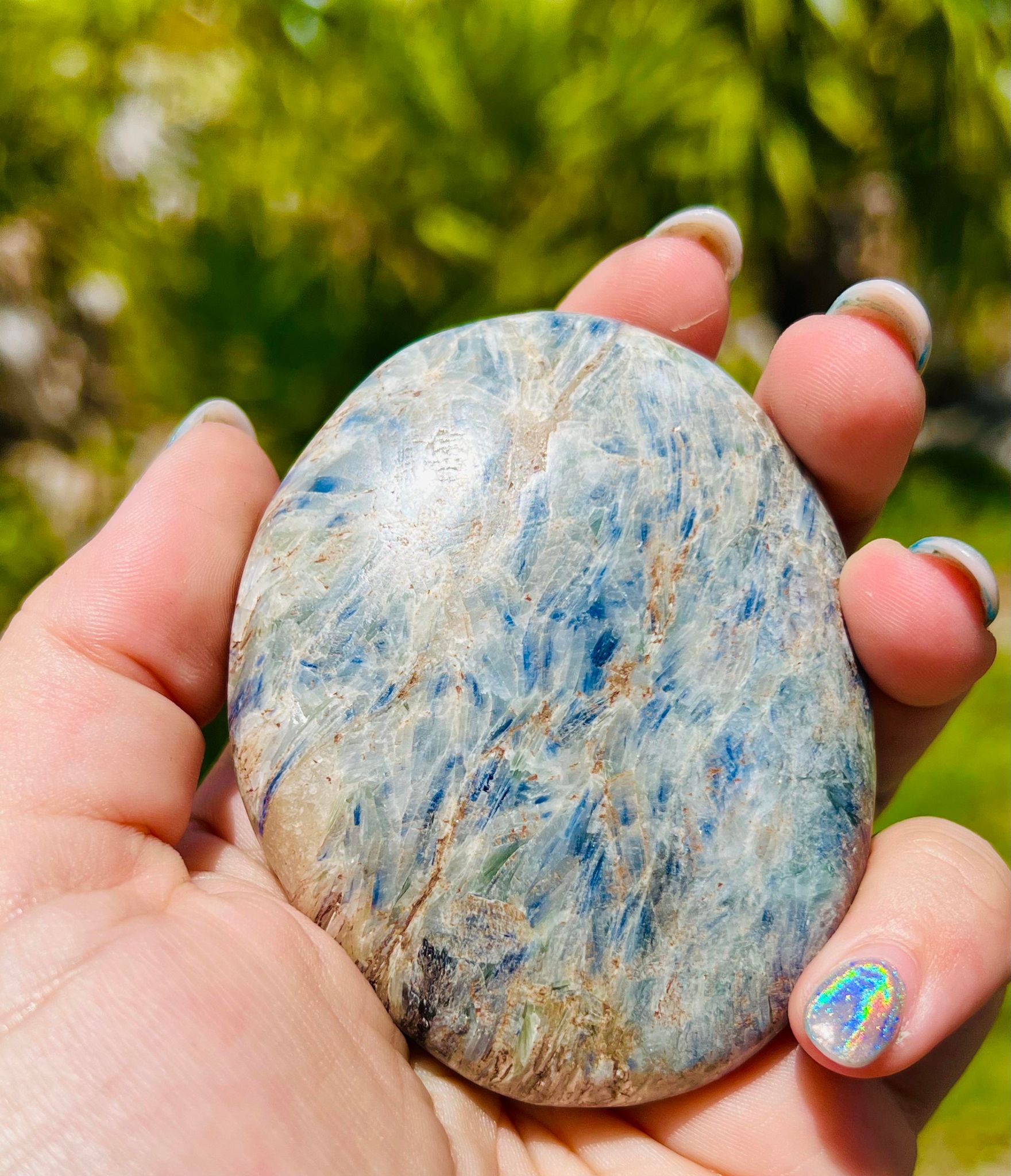 Blue Kyanite Palm Stone (large)