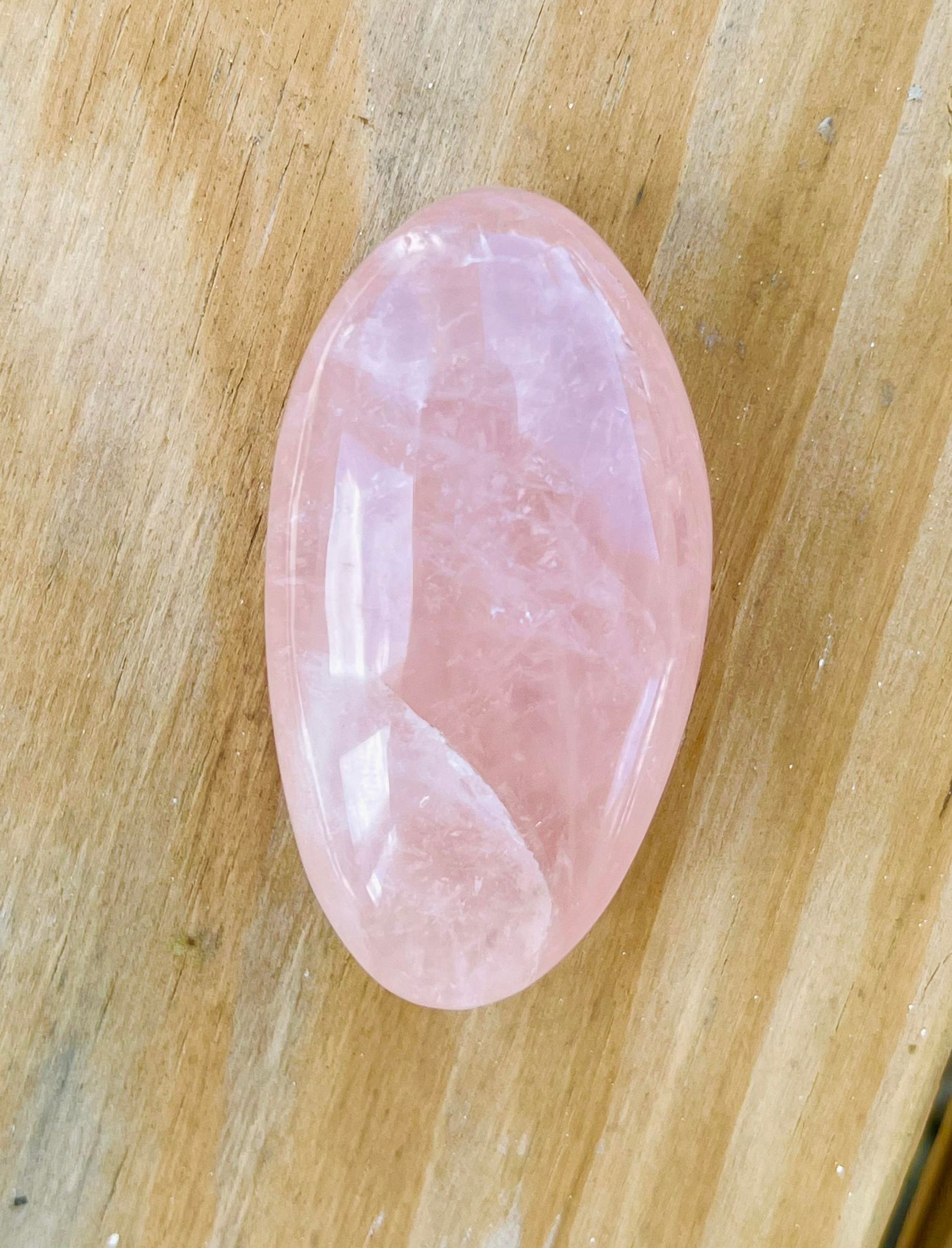 Starlite Rose Quartz Palm Stone