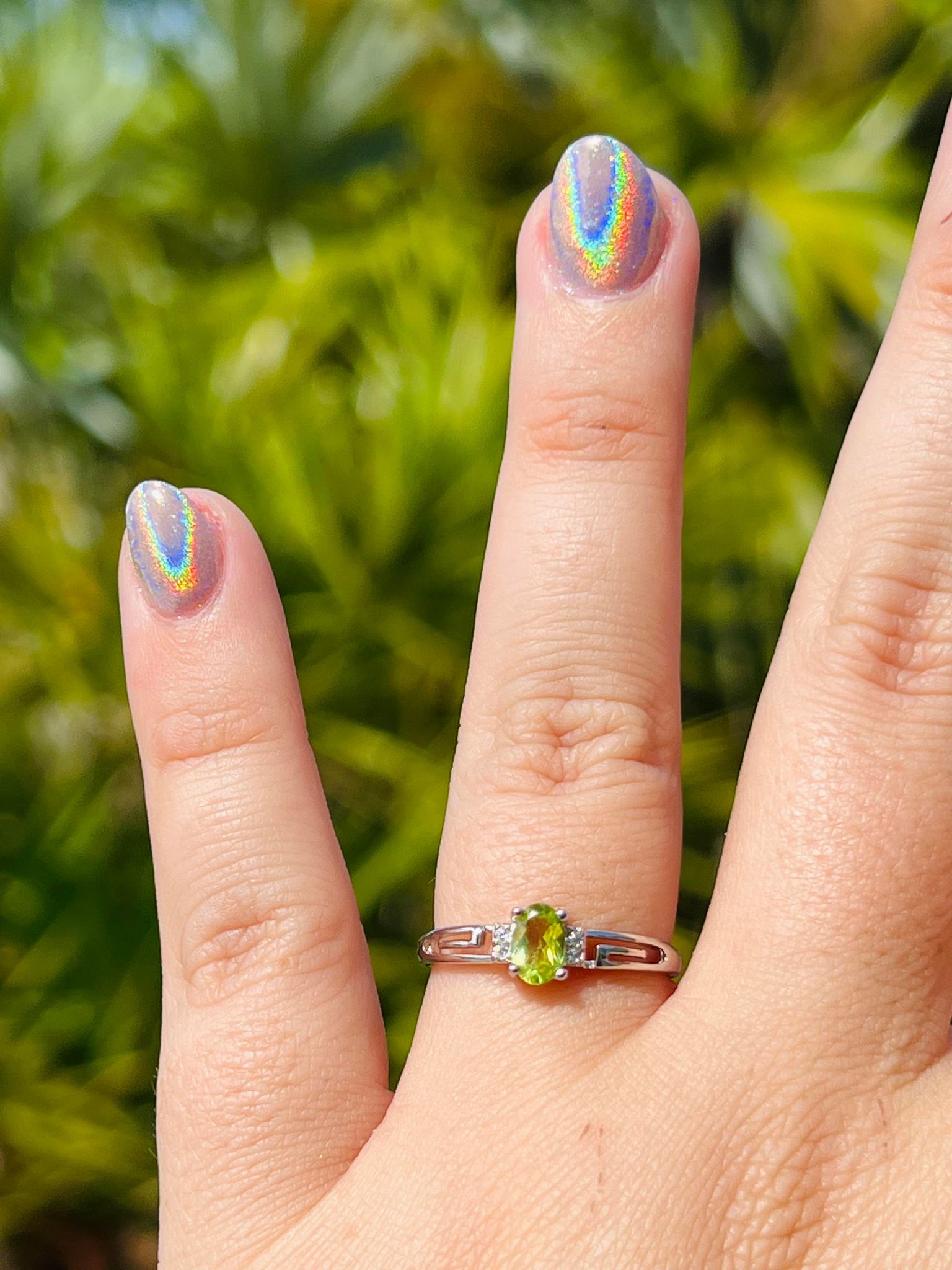 Peridot Adjustable Ring