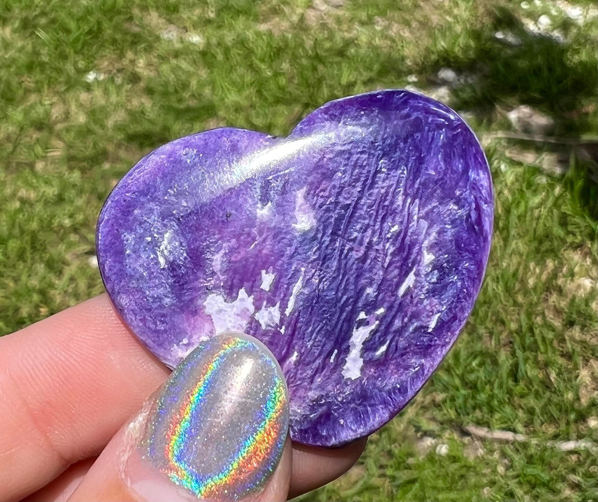 Charoite Heart