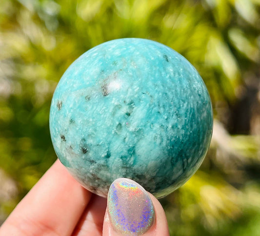 Amazonite & Smokey Quartz Sphere