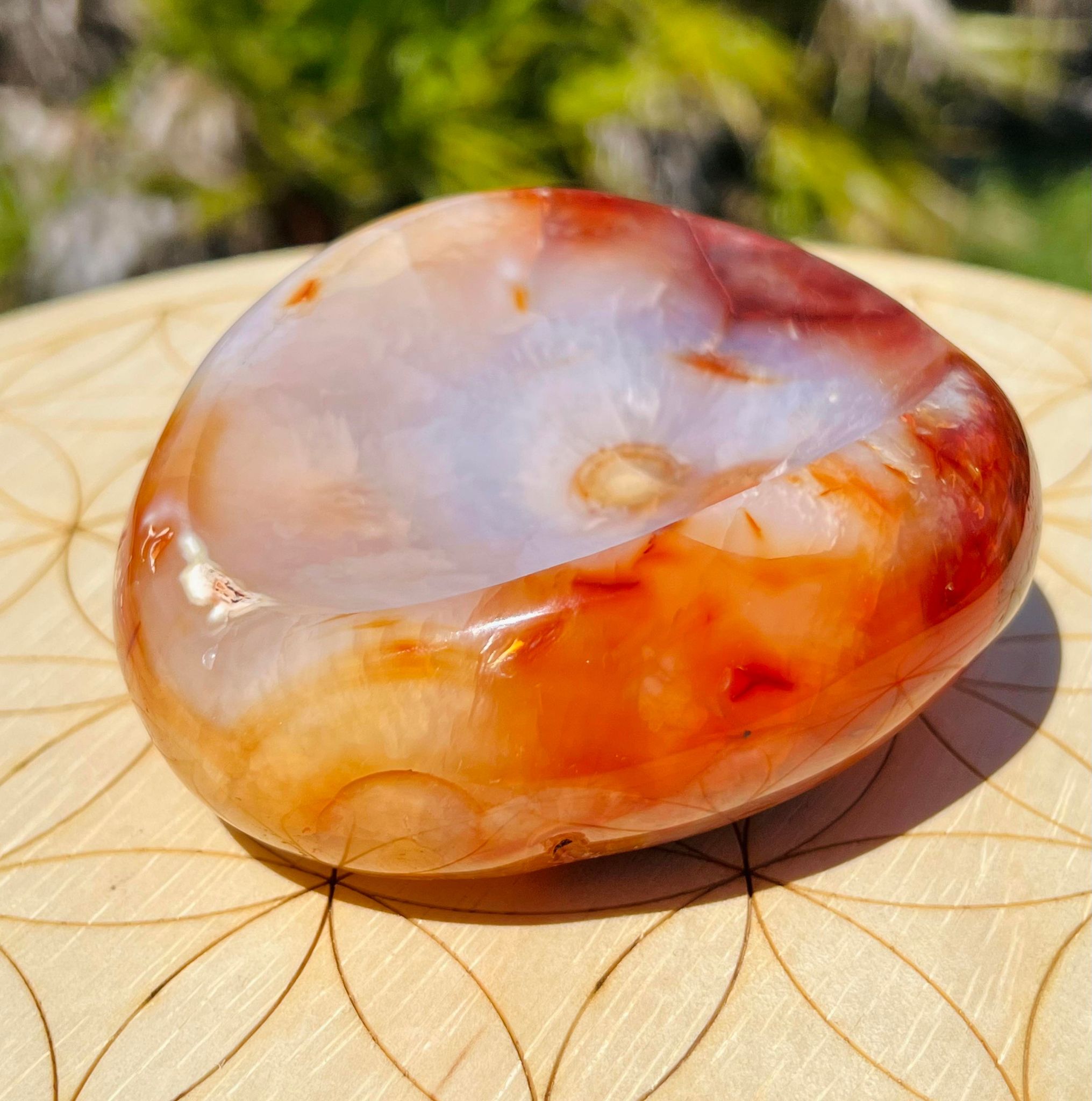 Banded Carnelian Agate Crystal Bowl