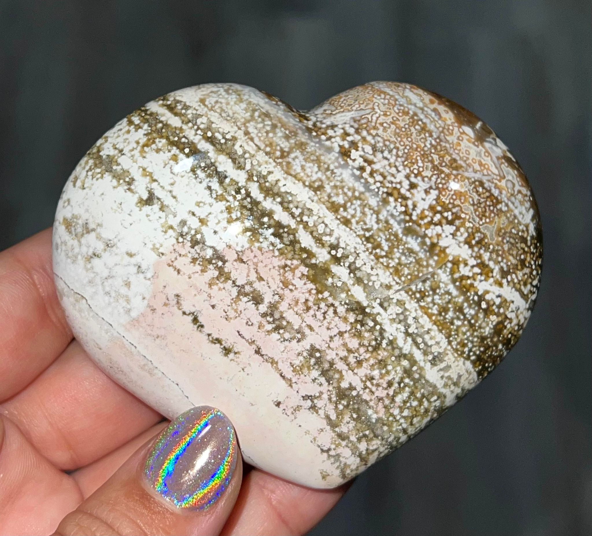 Ocean jasper Heart (Large)