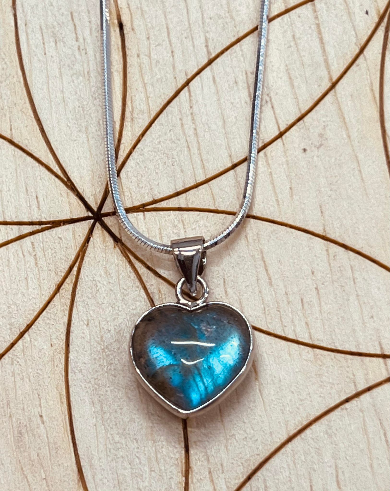 Labradorite Heart Pendant