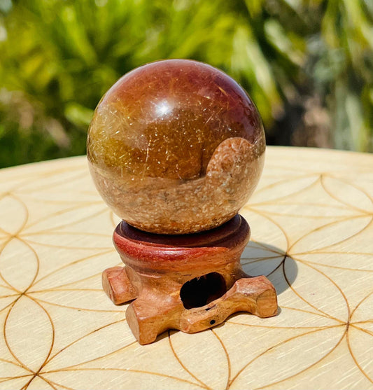 Garden Rutilated Quartz Sphere