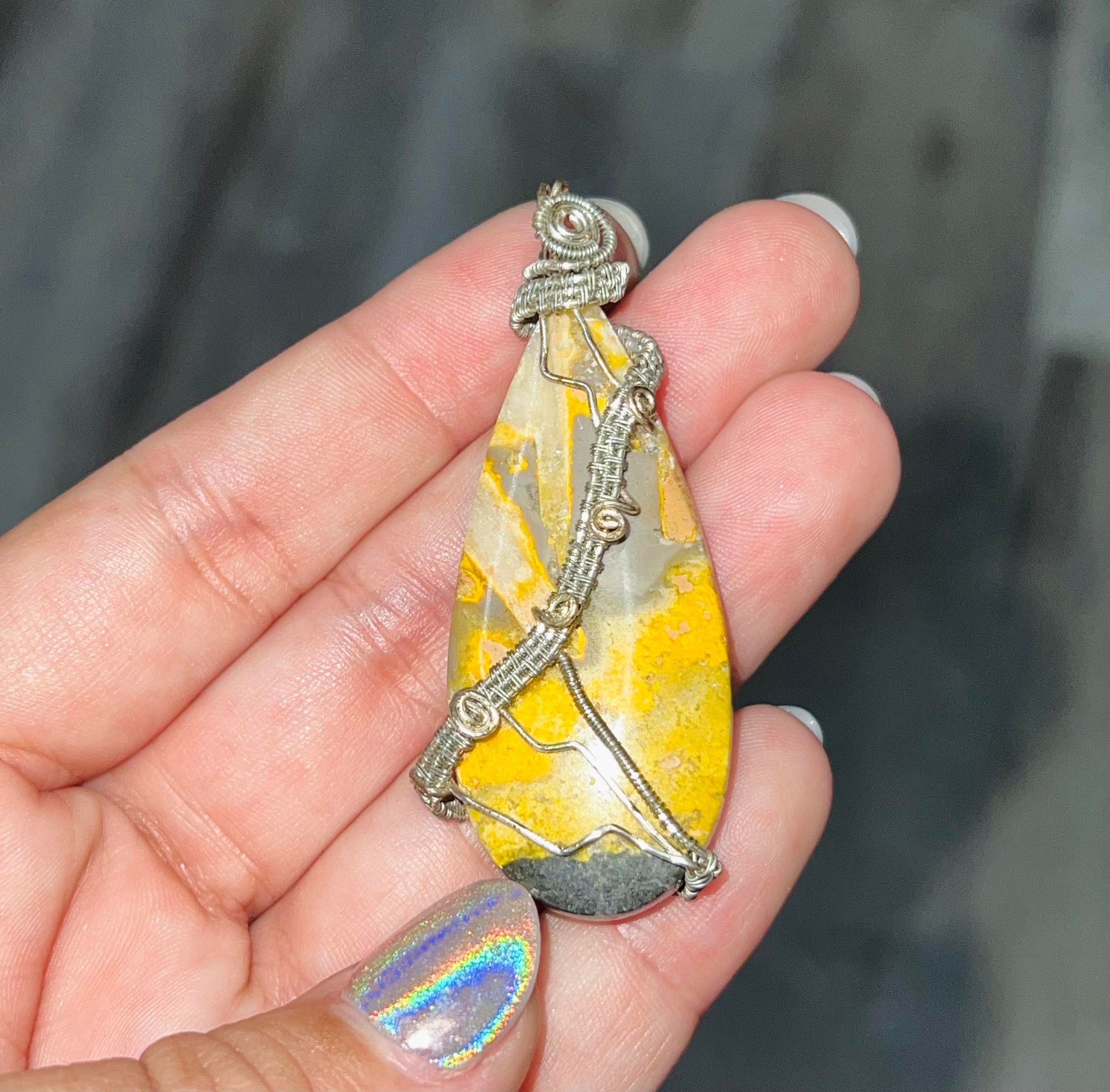 Bumble Bee Jasper Pendant