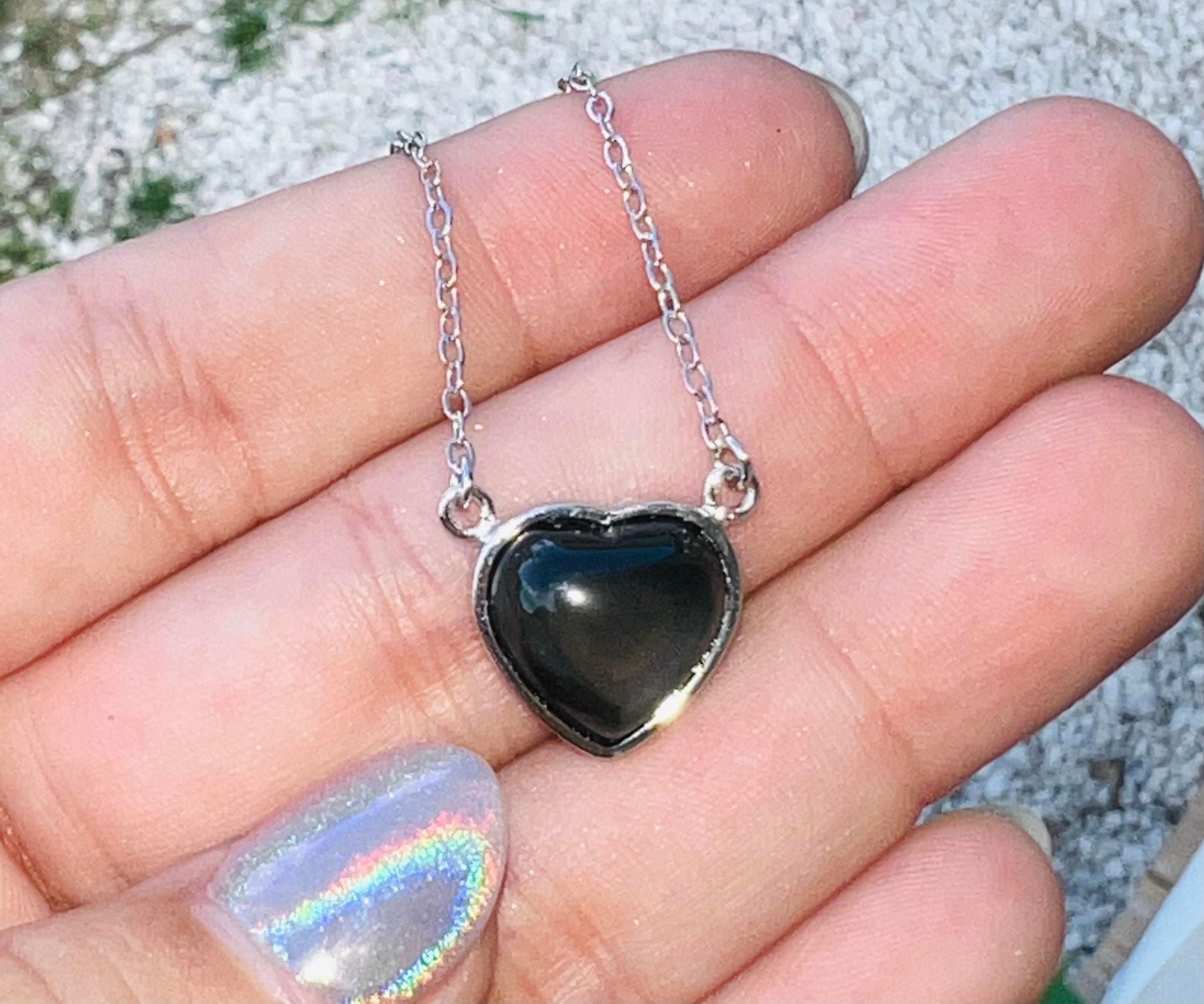 Rainbow Obsidian Necklace
