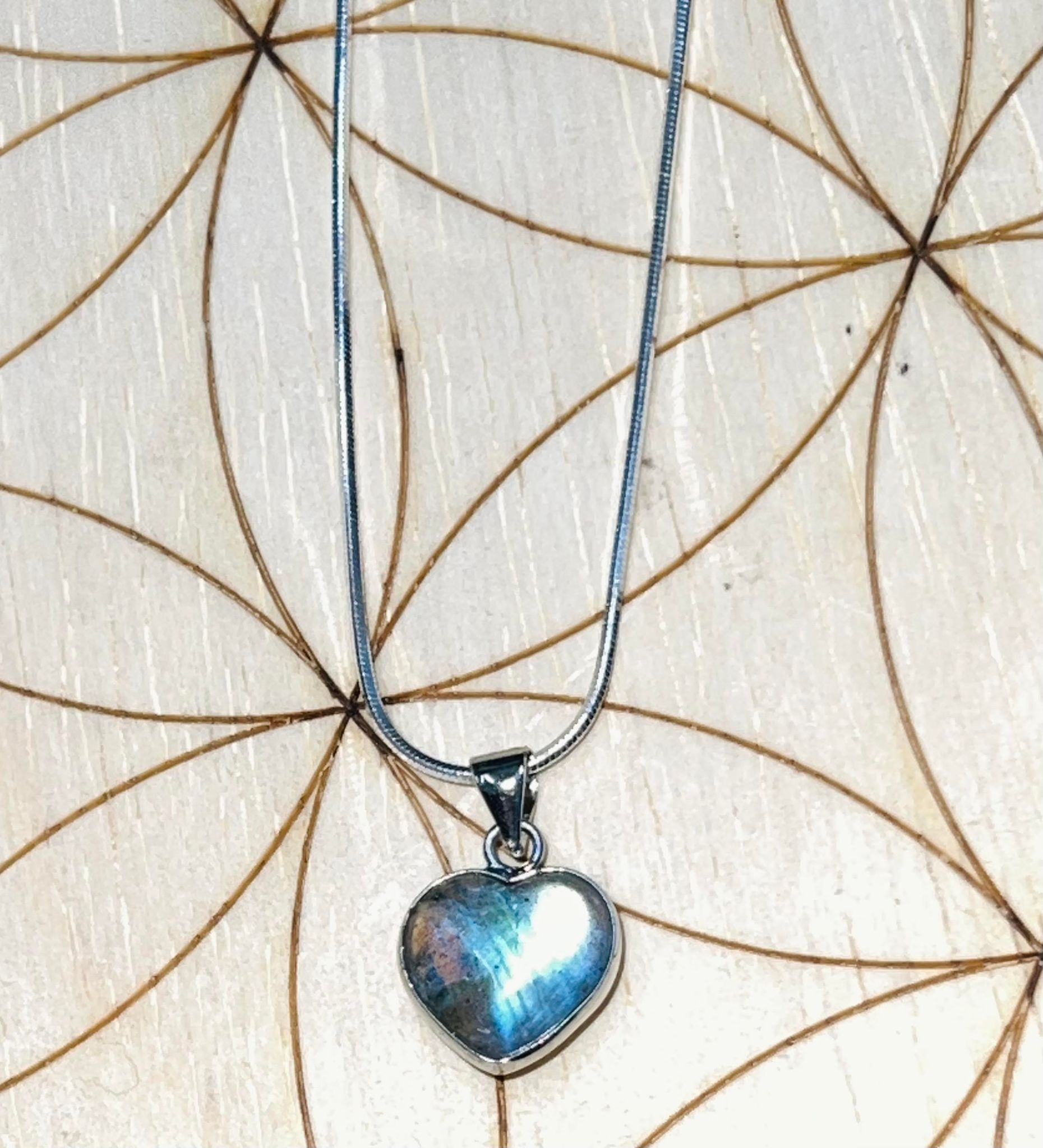 Labradorite Heart Pendant