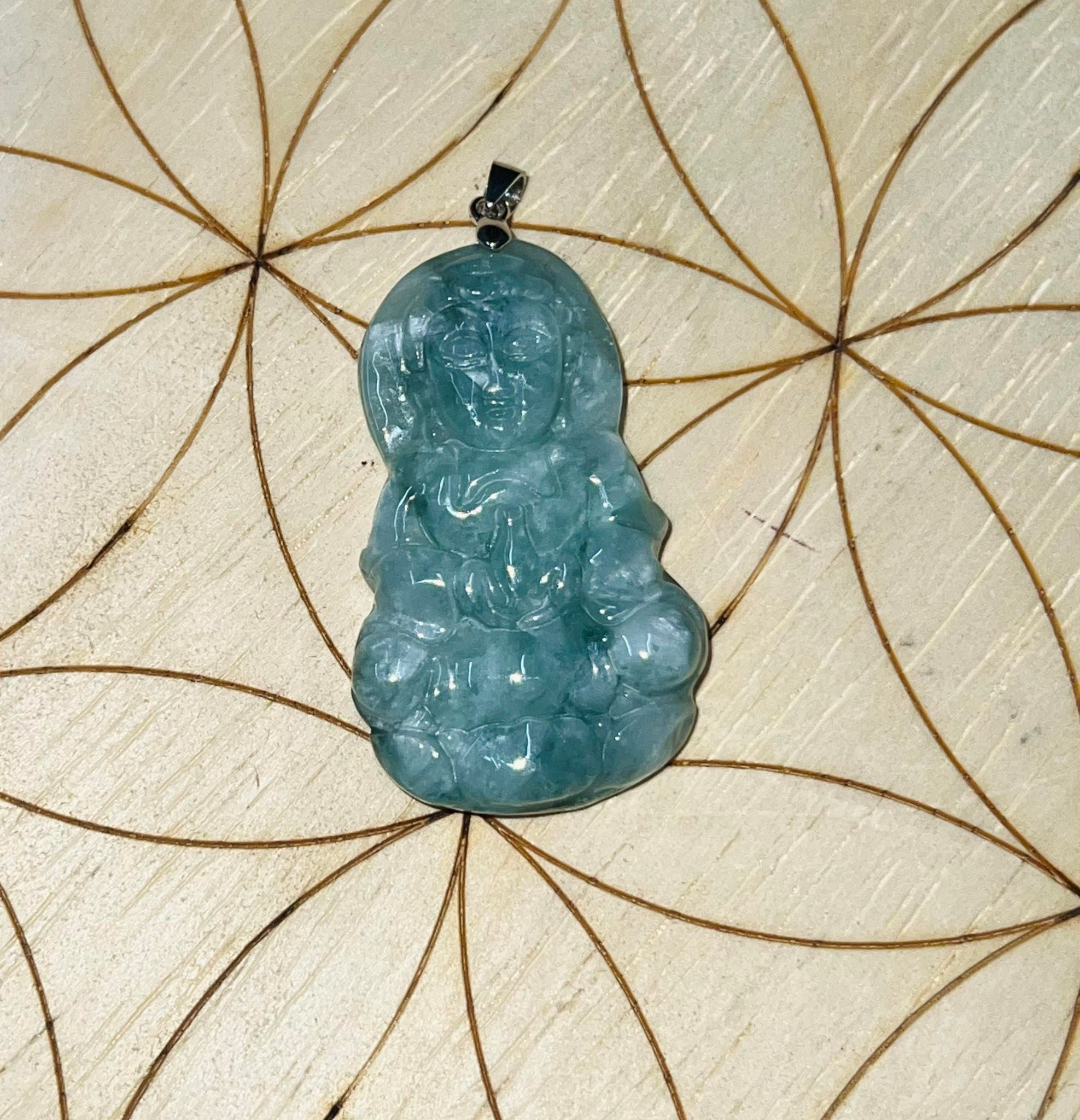 Green Jade Buddha Pendant