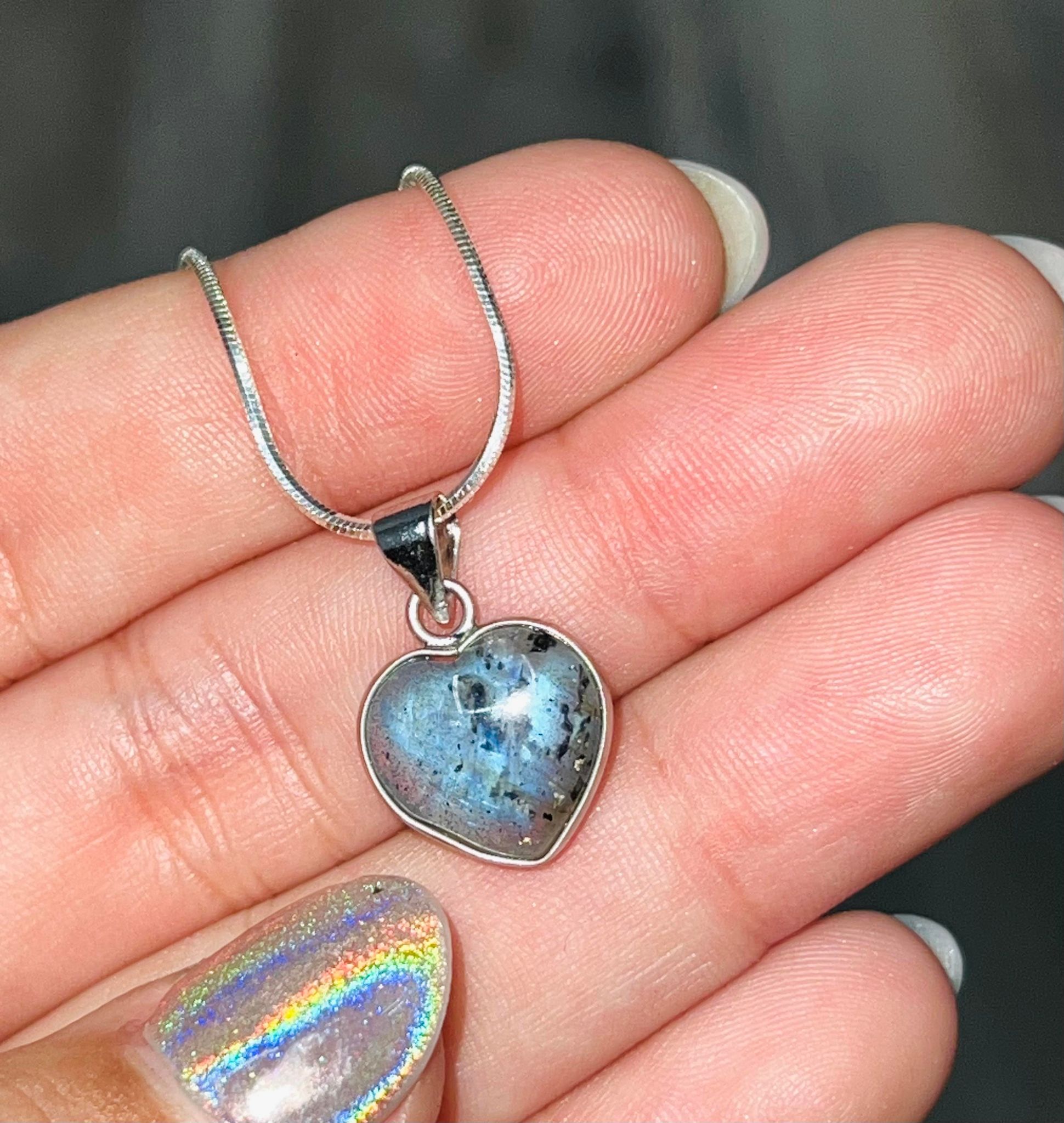 Labradorite Heart Pendant