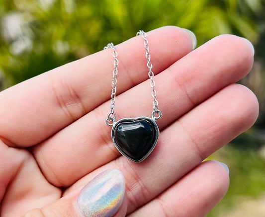 Rainbow Obsidian Necklace