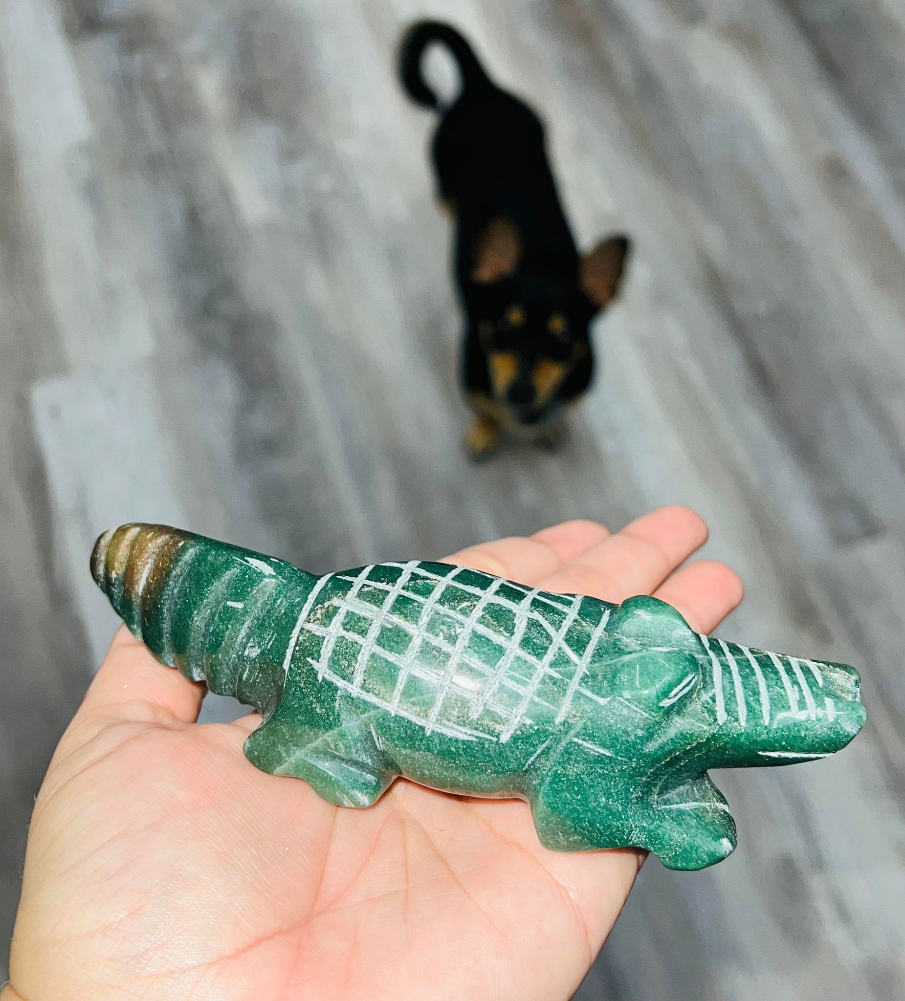 Green Jade Alligator