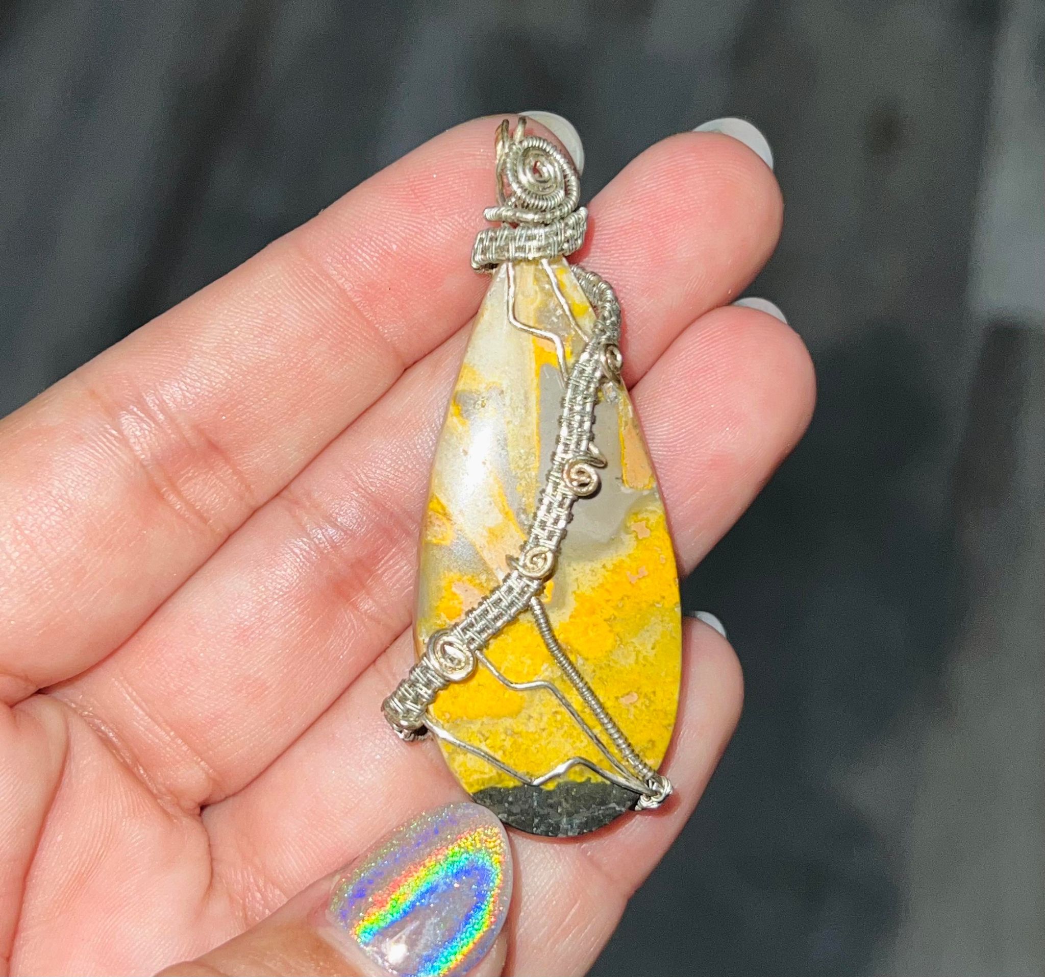 Bumble Bee Jasper Pendant