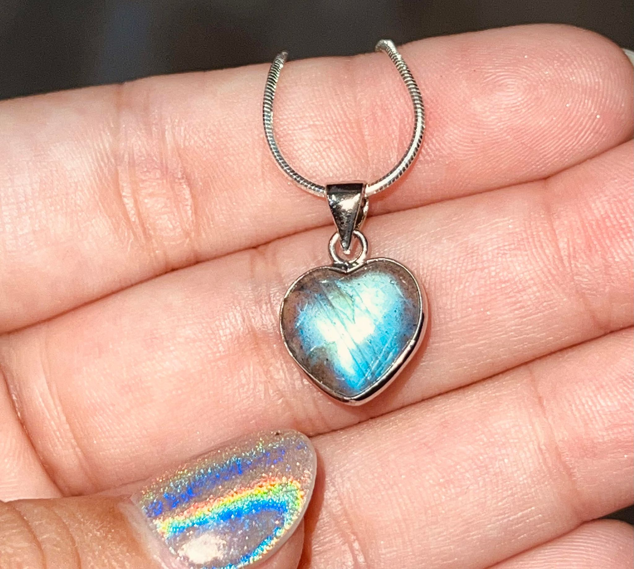 Labradorite Heart Pendant