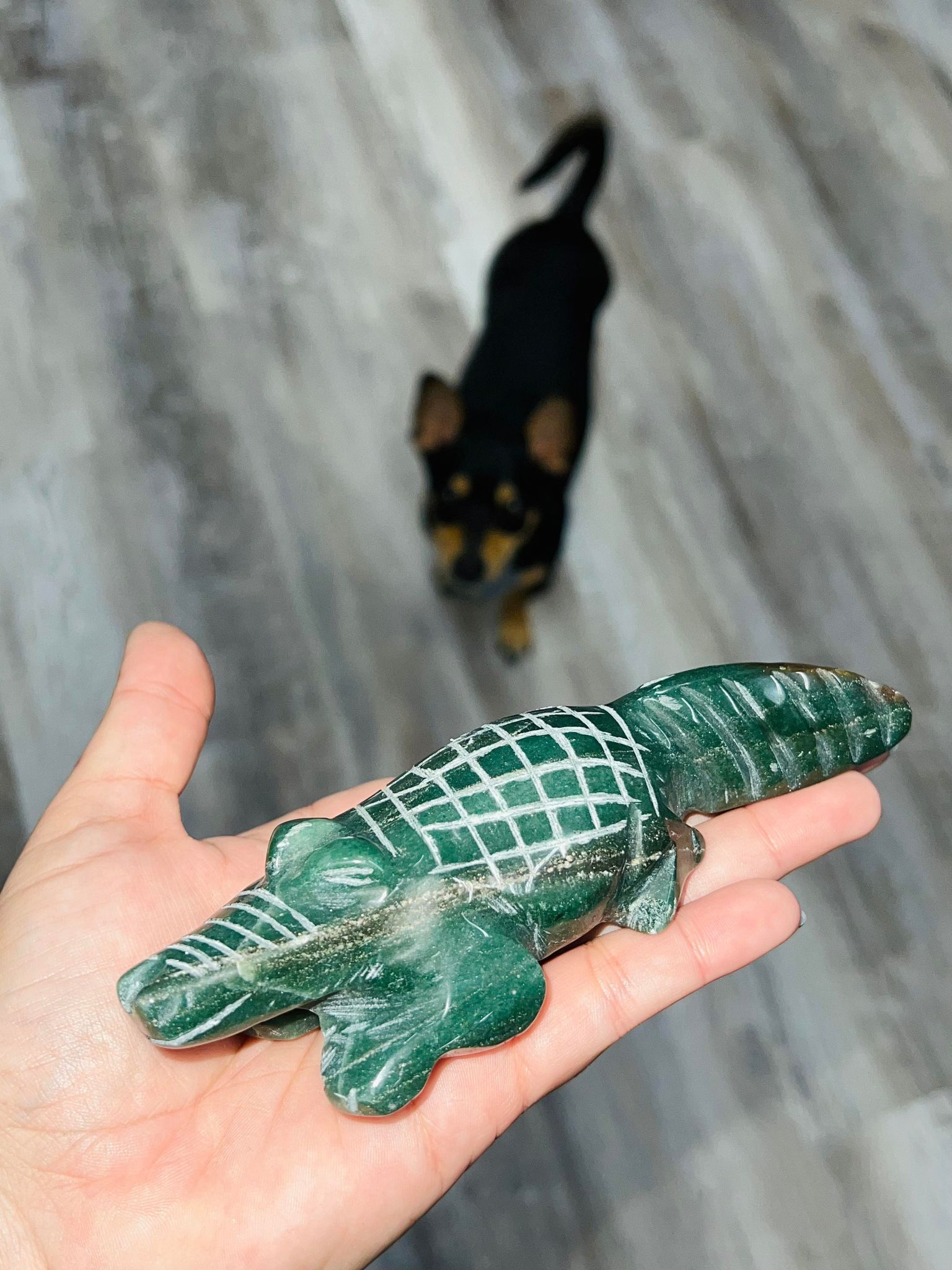 Green Jade Alligator