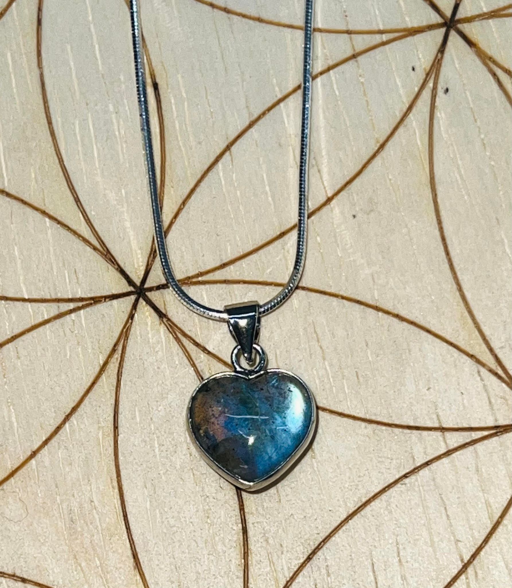 Labradorite Heart Pendant