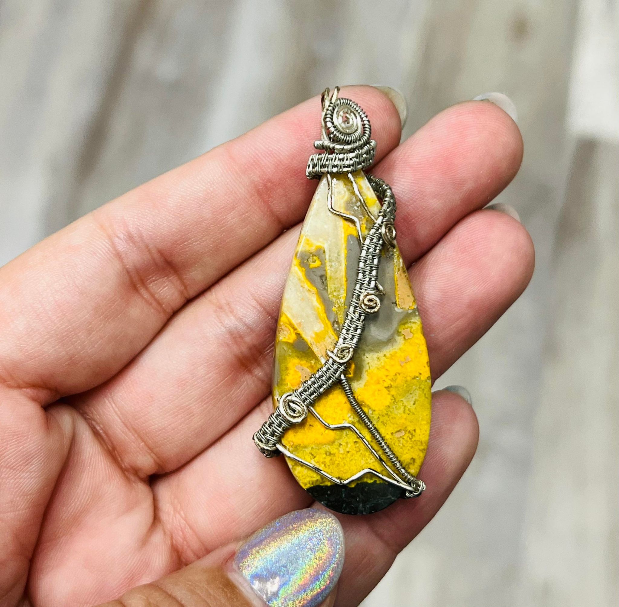 Bumble Bee Jasper Pendant