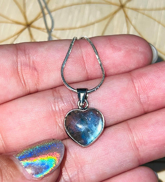 Labradorite Heart Pendant