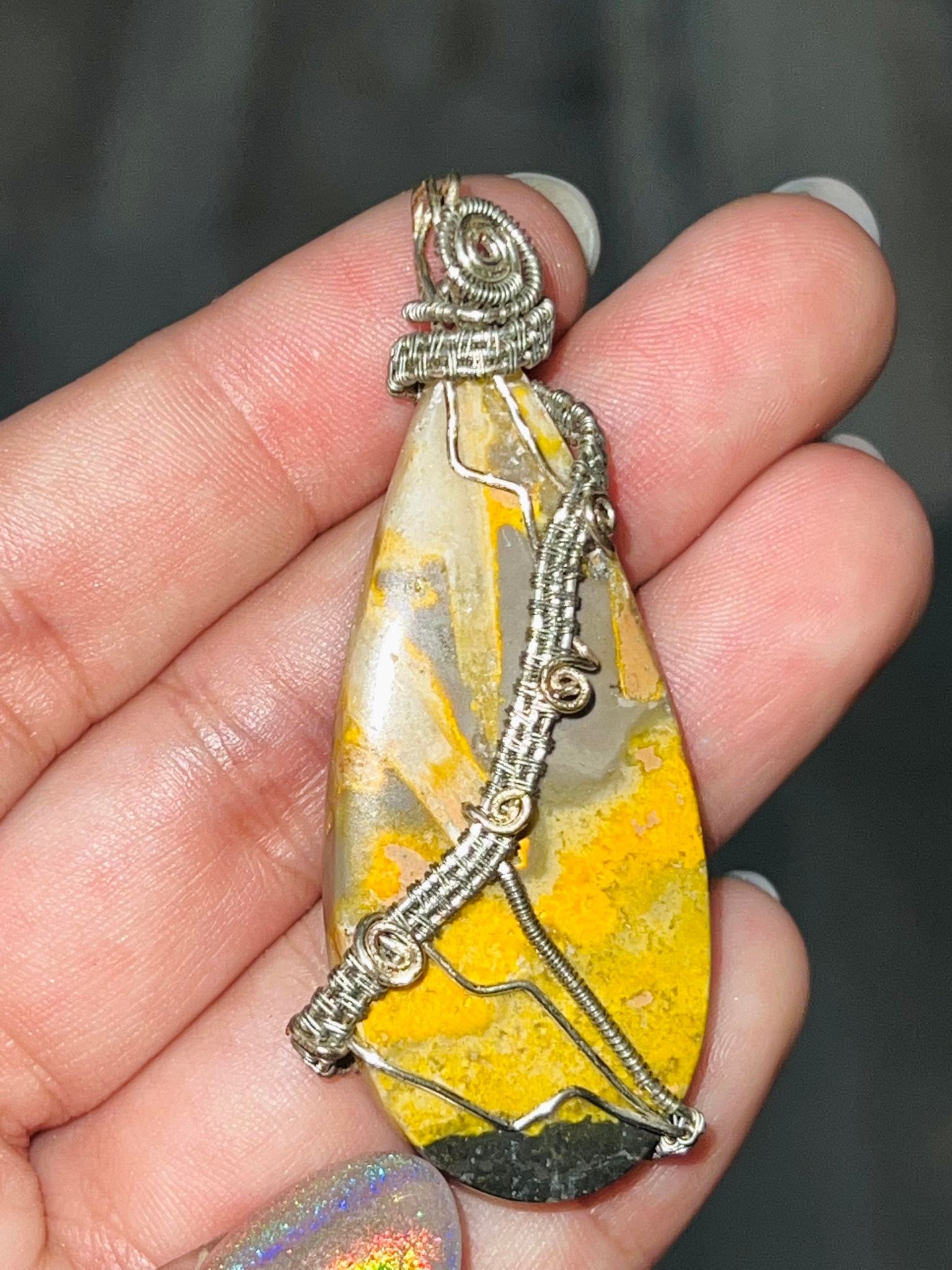 Bumble Bee Jasper Pendant