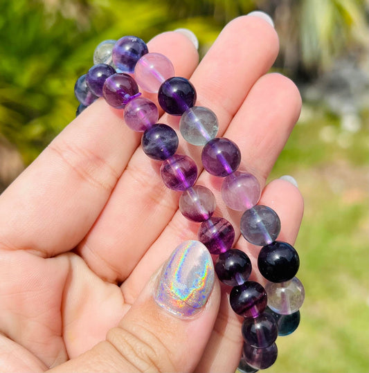 Rainbow fluorite bracelet