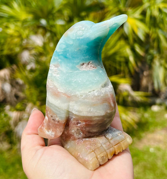 Blue Aragonite XL Penguin