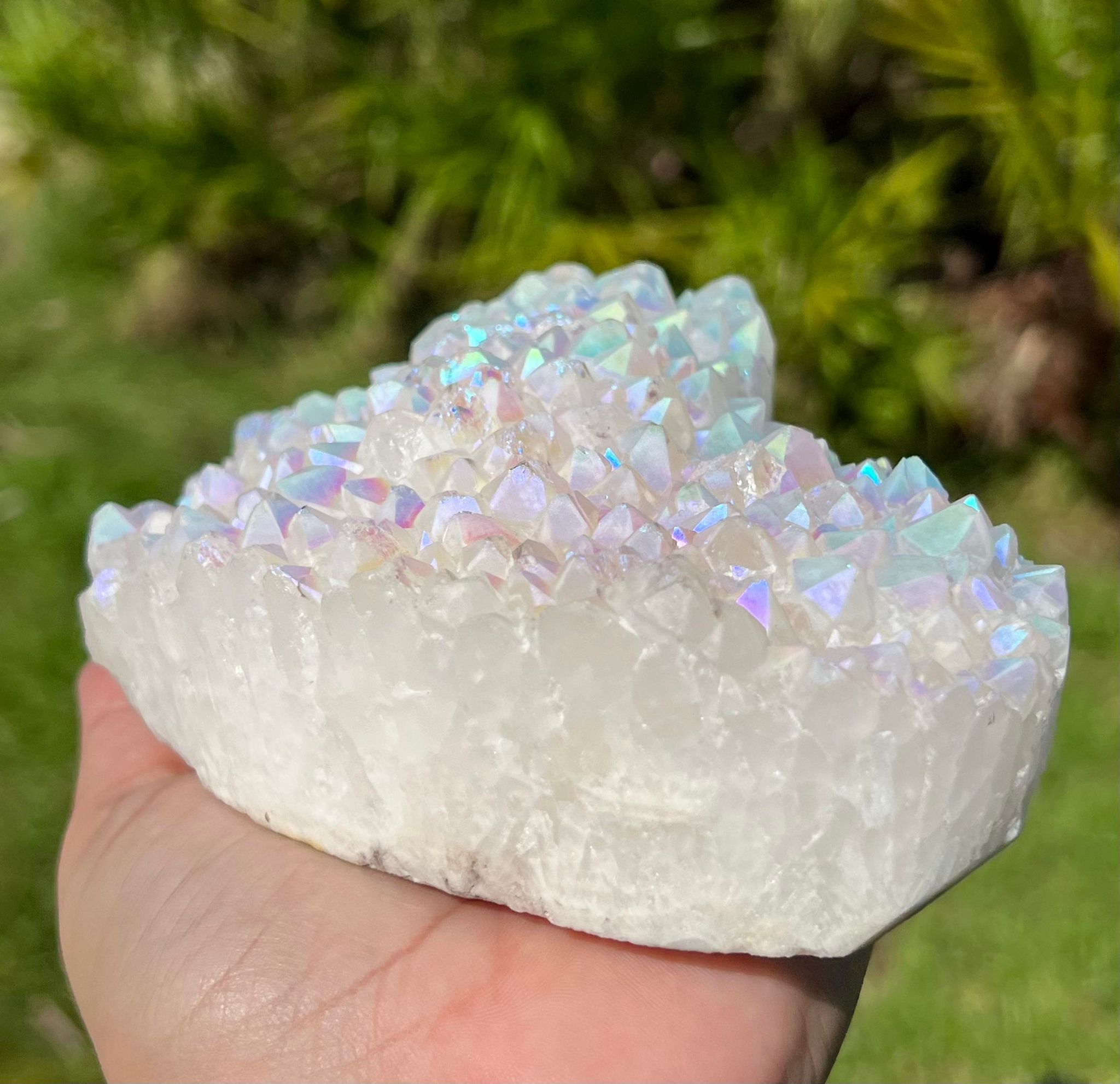 Angel Aura Quartz XXL Druzy Heart