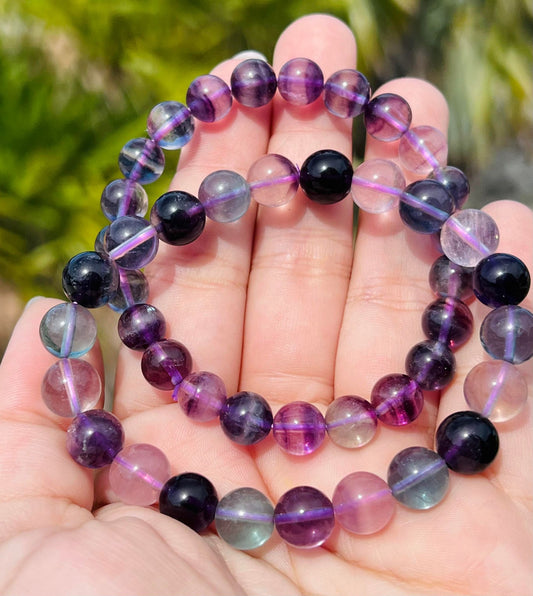 Rainbow fluorite bracelet