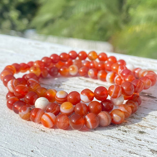 Banded Carnelian Agate Bracelet