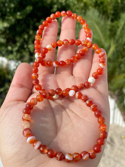 Banded Carnelian Agate Bracelet