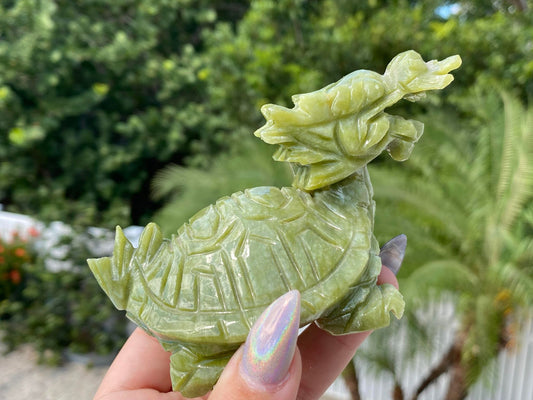 Natural Jade Dragon Turtle