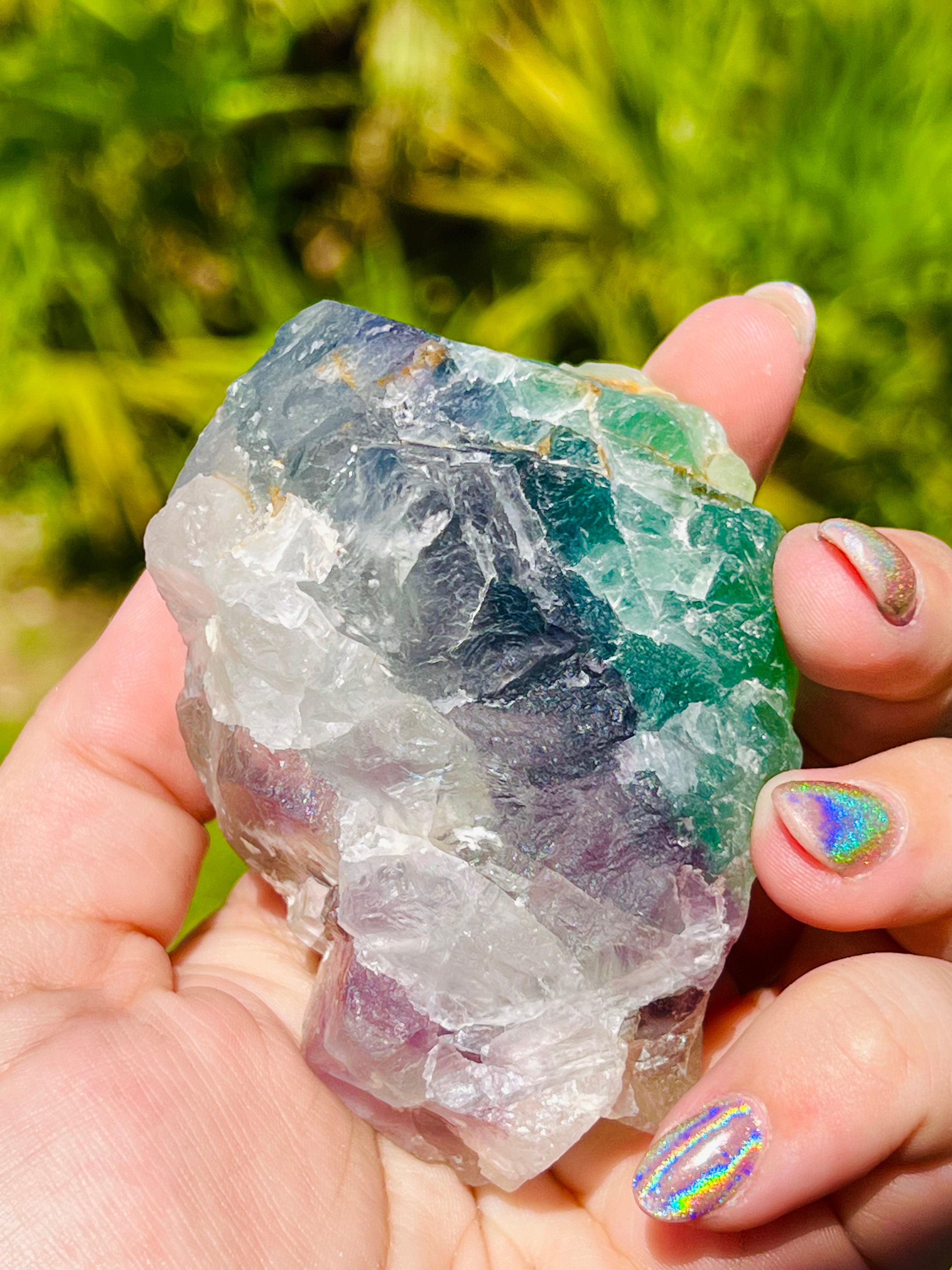 Raw Rainbow Fluorite Large